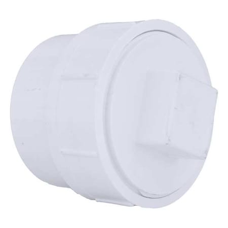 PVC Cleanout Adapter with Plug, FNPT x Spigot, 4 in Pipe Size MPN:1WKR9