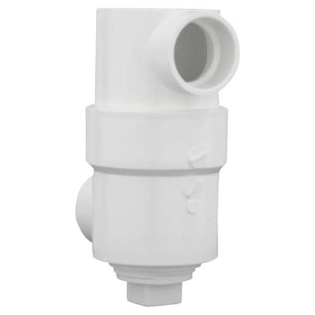 PVC Drum Trap with Cleanout, Hub, 1 1/2 in x 3 in x 6 in Pipe Size MPN:1WKU1