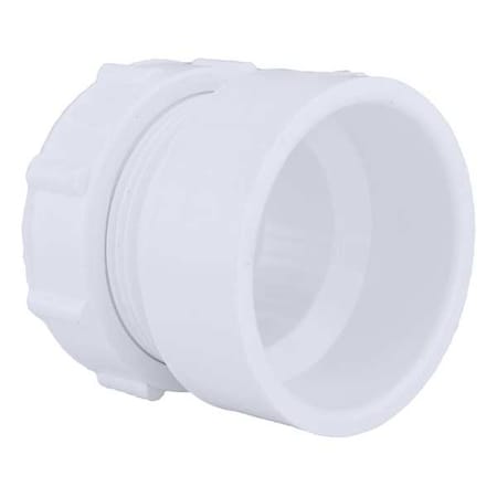 PVC Female Trap Adapter with Nut and Washer, Hub x Socket, 1-1/2 in Pipe Size MPN:1WKU2
