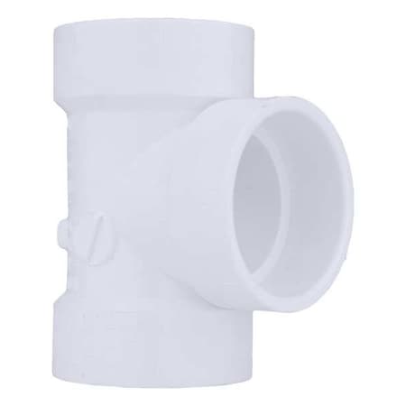 PVC Vent Tee, Hub, 1-1/2 in Pipe Size MPN:1WKU8
