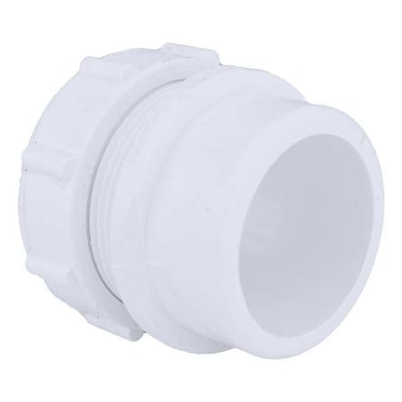 PVC Male Trap Adapter with Nut and Washer, Socket x Spigot, 1-1/2 in Pipe Size MPN:1WKU9