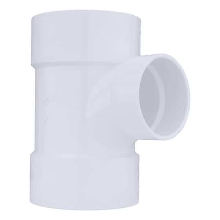 PVC Sanitary Tee, Hub, 6 in x 6 in x 4 in Pipe Size MPN:1WKV3