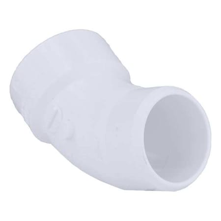 PVC Street Elbow, 45 Degrees, Hub x Spigot, 6 in Pipe Size MPN:1WKW1