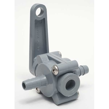 Manual 2-Way Ball Valve, Barb, PVC MPN:2271090