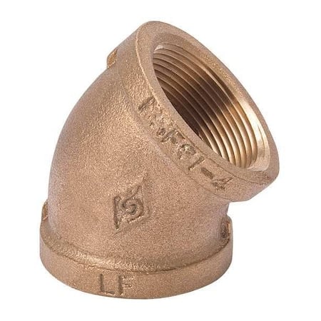 45 Degrees Elbow Brass 45 Degrees Elbow, 1 1/2 in Female NPT X 1 1/2 in Female NPT MPN:22UL04