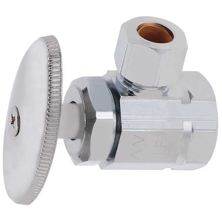Water Supply Stop, Brass, Multi-Turn, 1/2