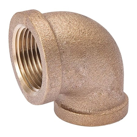 90 Degrees Elbow Red Brass 90 Degrees Reducing Elbow, 1 1/4 in Female NPT X 1 in Female NPT MPN:2CFG3