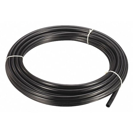 High Pressure Tubing, Nylon, 1/4 in OD, 3/16 in OD, 50 ft L, Shore D 60, Black MPN:2VDL1
