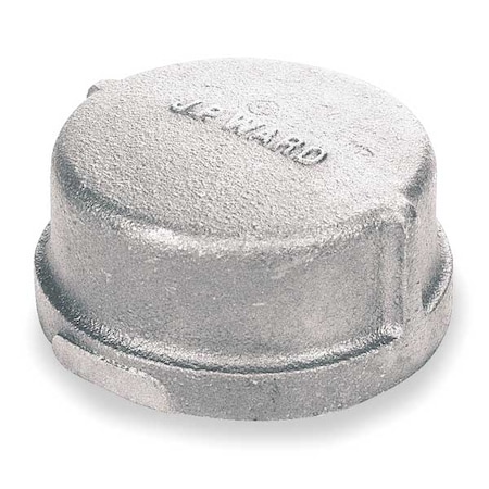 Malleable Iron Round Cap, 4 in FNPT, Class 150 MPN:2WJ69