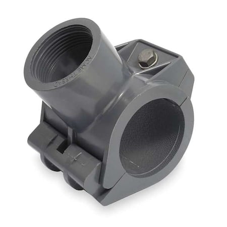 PVC Tee with Saddle Tap, Female Acme, 4 in x 1 1/2 in Pipe Size MPN:364-419