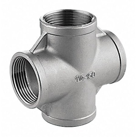 1/4 in FNPT 304 Stainless Steel Cross, Class 150, 300 psi Max Pressure MPN:400X111N014