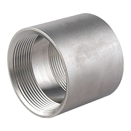 304 Stainless Steel Coupling, 1/2 in x 1/2 in Fitting Pipe Size, Female NPT x Female NPT, Class 150 MPN:40FC111N012