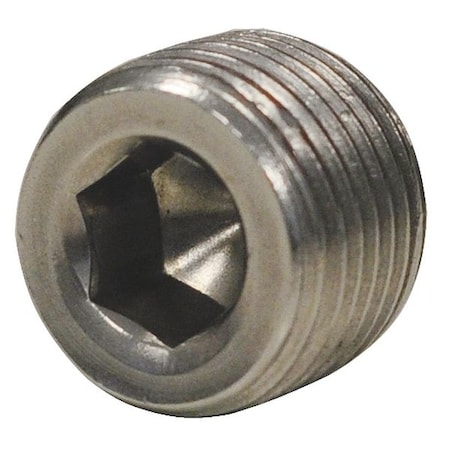 1-1/4 in Stainless Steel Hex Socket Plug, Male NPT, Class 150, 304 Grade MPN:40SP112N114