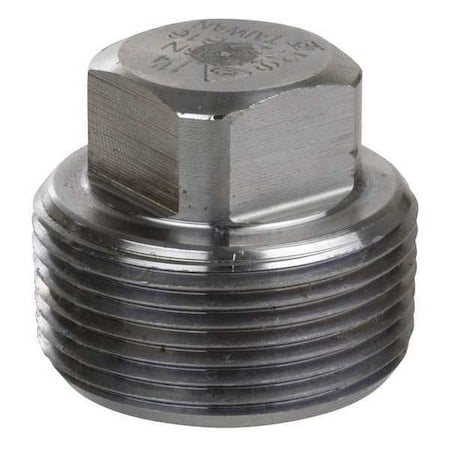 Square Head Plug, 1/4 in MNPT, 316L Stainless Steel, Class 3000, 11/16 in Length MPN:4307002152