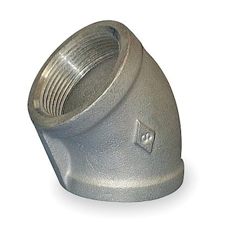 4 in FNPT 45° Elbow, 304 Stainless Steel, Class 150, Schedule 40 MPN:4381030910