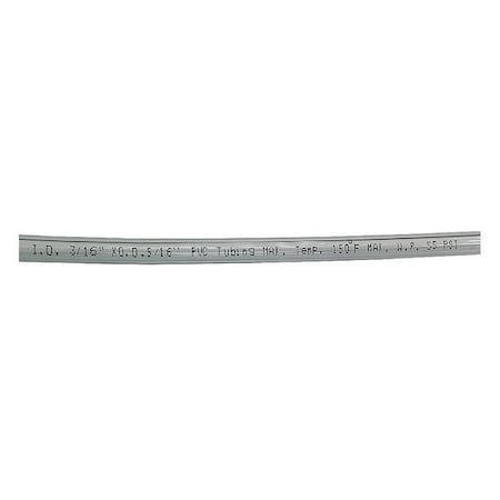 Tubing, 3/16 I.D., 100 ft., Clear, Flexible MPN:4EGU5