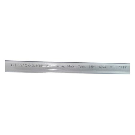 Tubing, 3/8 I.D., 100 ft., Clear, Flexible MPN:4EGV2