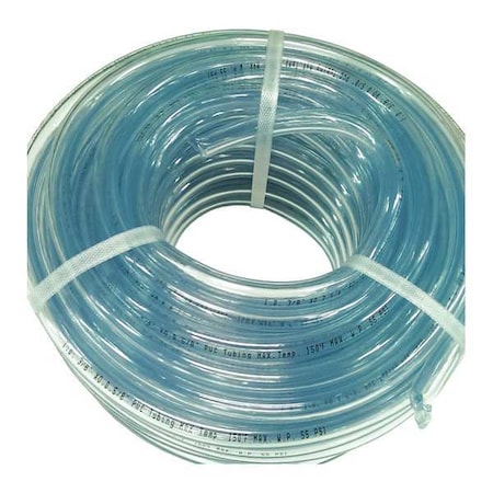 Tubing, 3/8 I.D., 100 ft., Clear, Flexible MPN:4EGV3