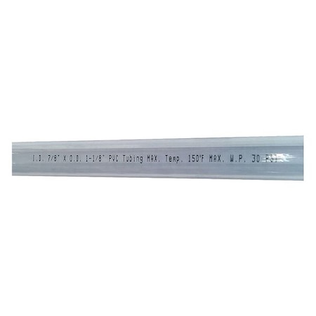 Tubing, 7/8 I.D., 100 ft., Clear, Flexible MPN:4EGW2