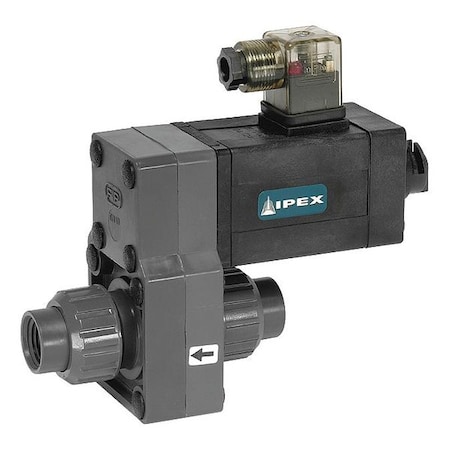 Solenoid Valve, 2-Way, 2-Position, Normally Closed, 1/2 in Pipe Size, 120V AC, Direct Acting, PVC MPN:4GPP8