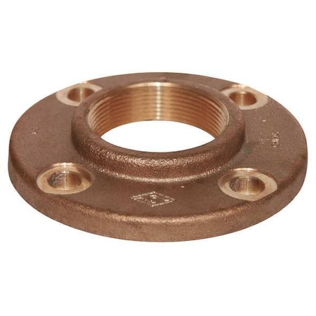 Red Brass Flange, FNPT, 1/2