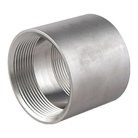 316 Stainless Steel Coupling, 1/2 in FNPT x FNPT, Class 150, 300 psi Max Pressure MPN:60FC111N012