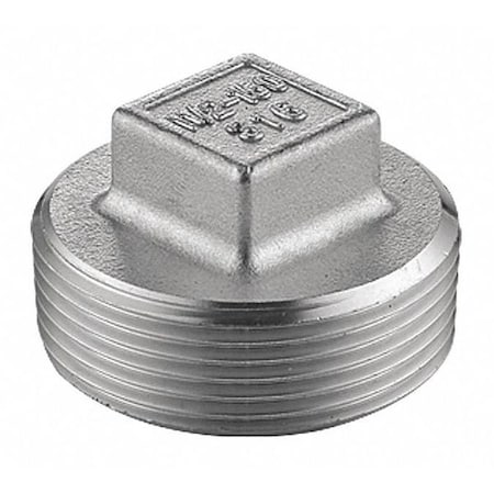 Plug, Stainless Steel, Threaded 3/4 in MPN:60SQ112N034