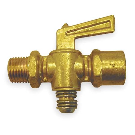 Ground Plug Valve, 1/8 In, 30 PSI, Brass MPN:6824