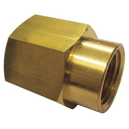 Reducing Coupling Brass Reducing Coupling, 3/8 in Female NPT X 1/4 in Female NPT, 10 PK MPN:6AYR3