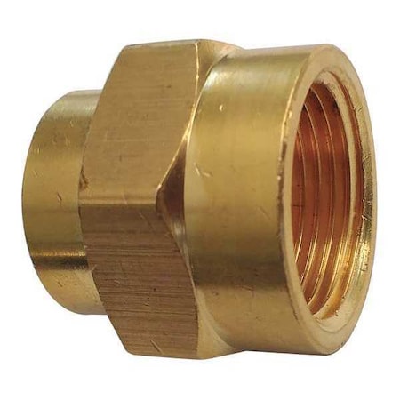 Reducing Coupling Brass Reducing Coupling, 3/4 in Female NPT X 1/2 in Female NPT MPN:6AYR7