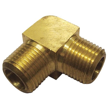 90 Degrees Elbow Brass 90 Degrees Male Elbow, 1/4 in Male NPT X 1/4 in Male NPT MPN:6AYT3