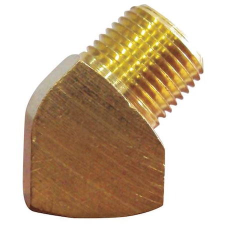 45 Degrees Street Elbow Brass 45 Degrees Street Elbow, 3/4 in Male NPT X 3/4 in Female NPT MPN:6AYT5