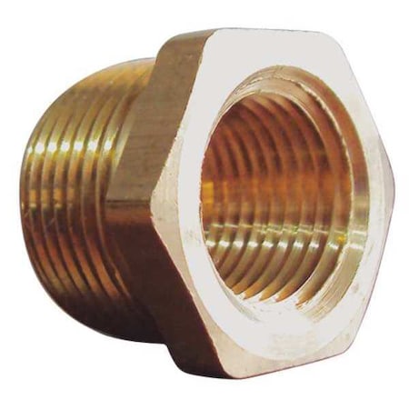 Reducing Bushing Brass Reducing Bushing, 1/4 in Male NPT X 1/8 in Female NPT, 10 PK MPN:6AYW5