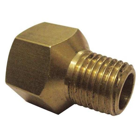 Reducing Adapter Brass Reducing Adapter, 3/8 in Female NPTF X 1/4 in Male NPTF, 10 PK MPN:6AYX8