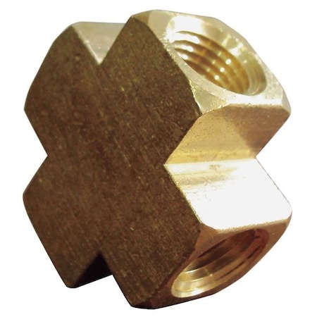 Cross Brass Cross, 3/8 in Female NPT X 3/8 in Female NPT MPN:6AYY9