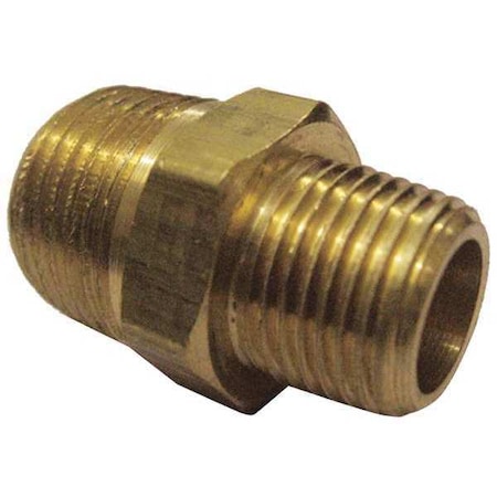 Reducing Nipple Brass Reducing Nipple, 3/8 in Male NPT X 1/8 in Male NPT MPN:6AZF0