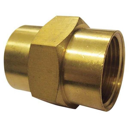 Coupling Brass Coupling, 1/4 in Female NPT X 1/4 in Female NPT, 10 PK MPN:6CTE7
