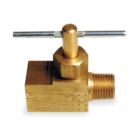 Needle Valve, Straight, Brass, 1/4 In. MPN:6MN32