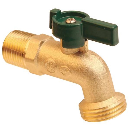 Hose Bibb, Quarter Turn, 1/2In, Brass MPN:6PDZ4