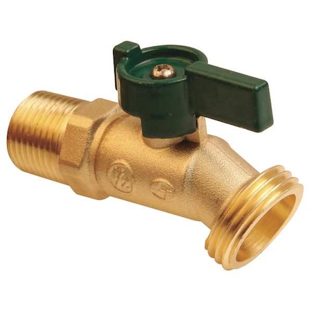 Hose Bibb, Quarter Turn, 1/2In, Brass MPN:6PDZ6