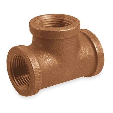 Tee Red Brass Tee, 1/2 in Female NPT X 1/2 in Female NPT MPN:6RCZ8
