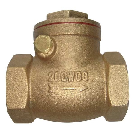 Swing Check Valve, 2.25 in Overall L MPN:6VDT4