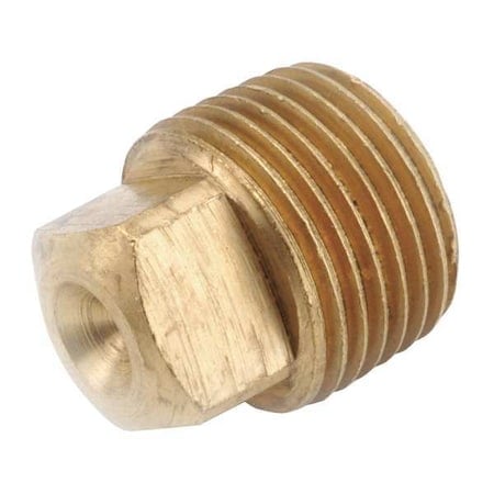 Low Lead Brass Square Head Plug, Male NPT, 3/4