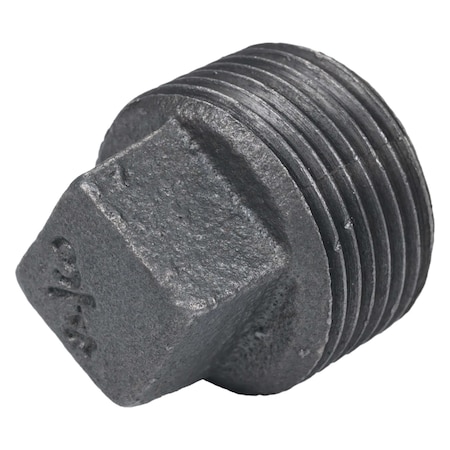 Plug Black Coated Malleable Iron Pipe Fitting, 3/4