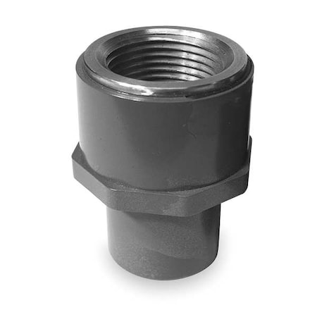 PVC, Stainless Steel Transition Adapter, FNPT x SPG, 3/4 in Pipe Size MPN:878-007SS