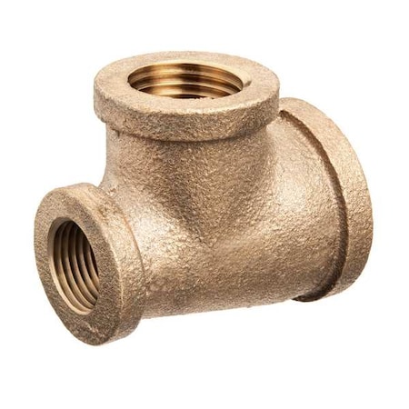 Dual Reducing Tee Brass Brass Class 125 Pipe Fittings, 1 in Female NPT X 3/4 in Female NPT MPN:ZUSA-PF-10515