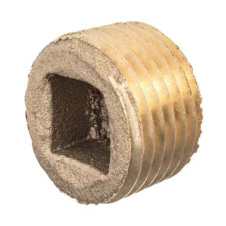 Brass Square Socket Plug, Male BSPT MPN:ZUSA-PF-10569