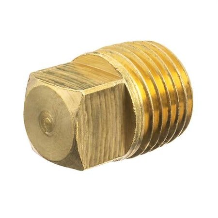 Brass Square Head Plug, Male BSPT MPN:ZUSA-PF-10588