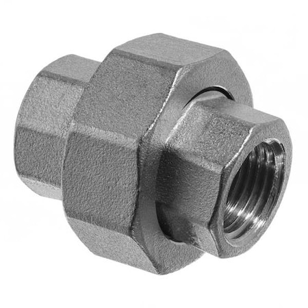 Union, Stainless Steel, 316, 1 1/2 in, Female BSPT, Class 150 MPN:ZUSA-PF-7505