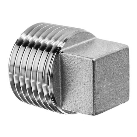 Square Head Plug, 316 Stainless Steel, 1 in Nominal Pipe Size, Male BSPT, Class 150 MPN:ZUSA-PF-7546